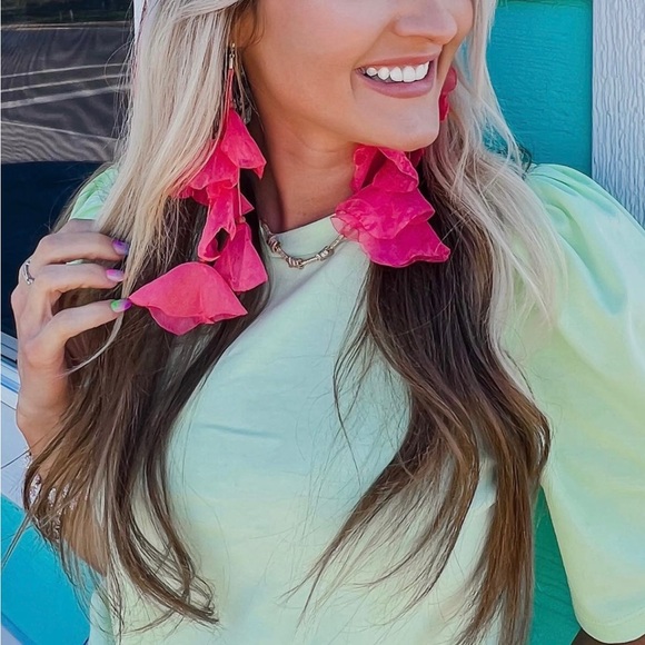 Air Bloom Drop Earrings - Marigold - Picture 6 of 8